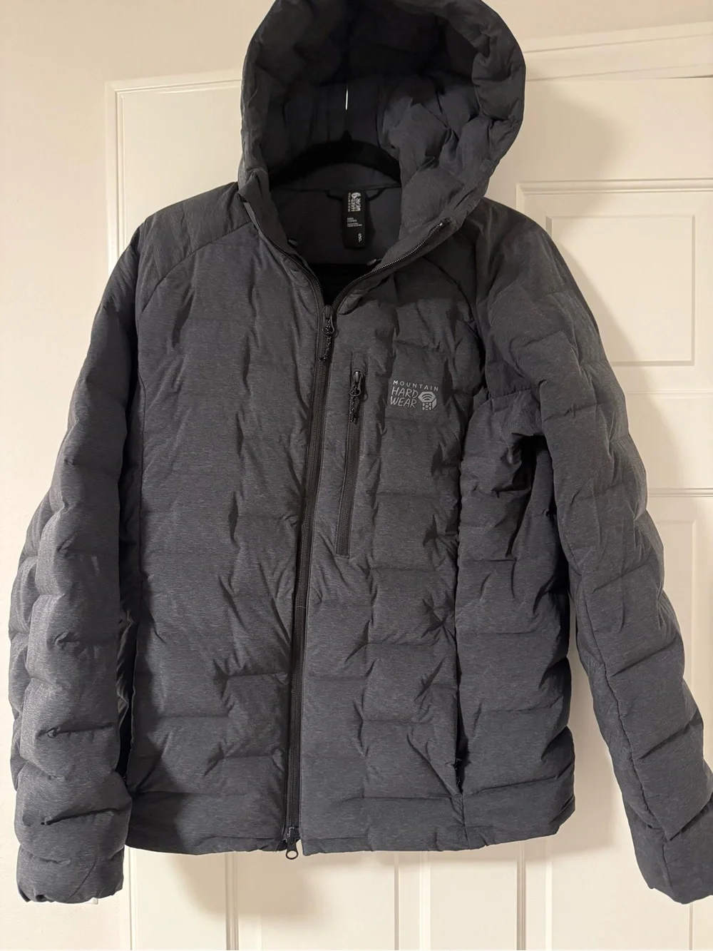 Mountain Hardwear Men’s Stretchdown Hooded Puffer Jacket - Dark Gray